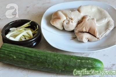 Bao tử trộn củ kiệu chua giòn ngon miệng