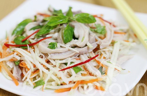 Cách làm nộm ổi dạ dày heo lạ miệng ăn chơi