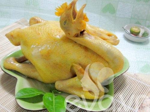 Lạ miệng với gà hấp muối