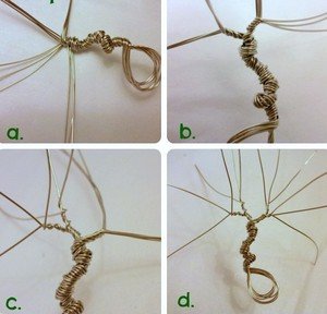 Sử dụng dây thép hoặc kẽm để uốn thân cho cây tài lộc, cách làm cây tiền thật
