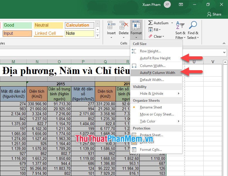 AutoFit Column Width