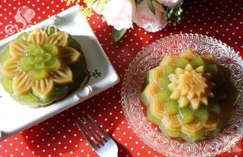 Bánh Trung thu rau câu vị cà trà xanh ăn nhanh kẻo hết!