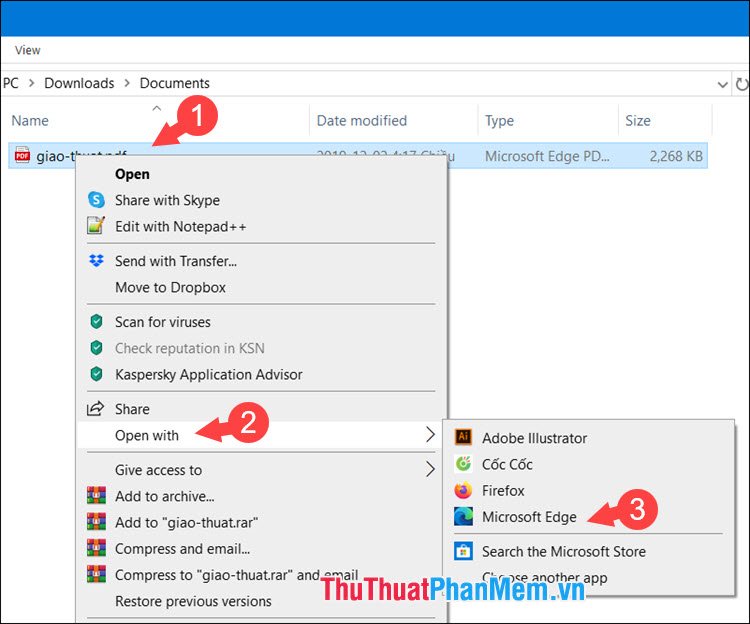 Chọn Microsoft Edge
