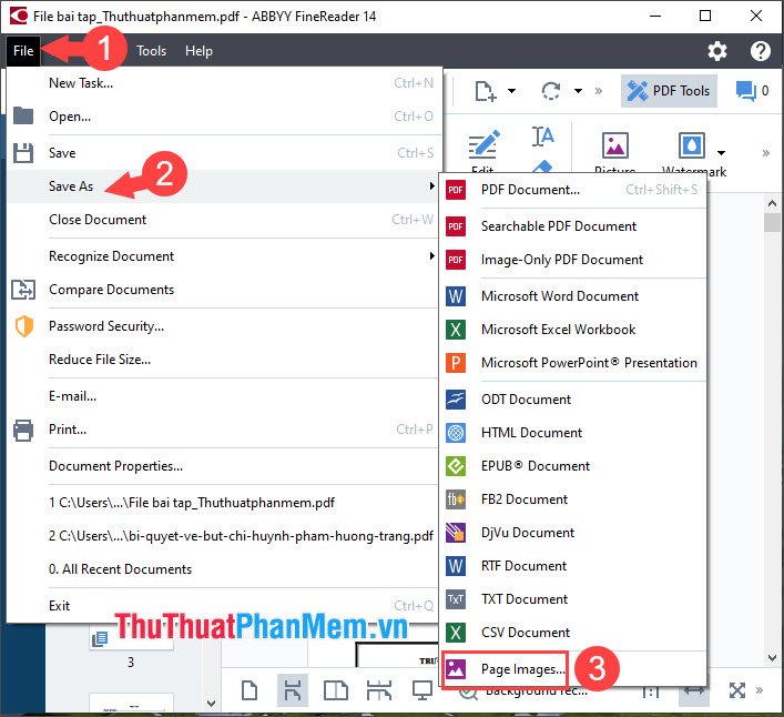 Chọn Page Images