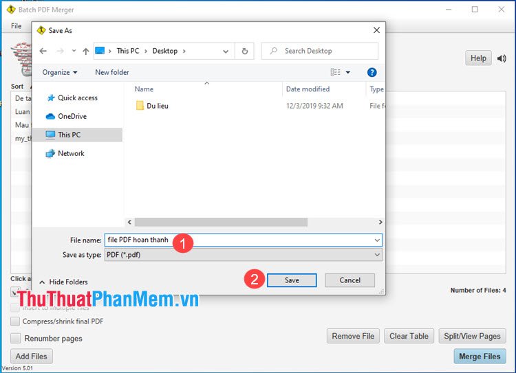 Chọn Save để lưu file lại