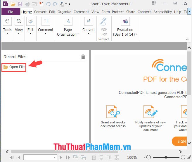 Click vào Open File để mở file cần convert