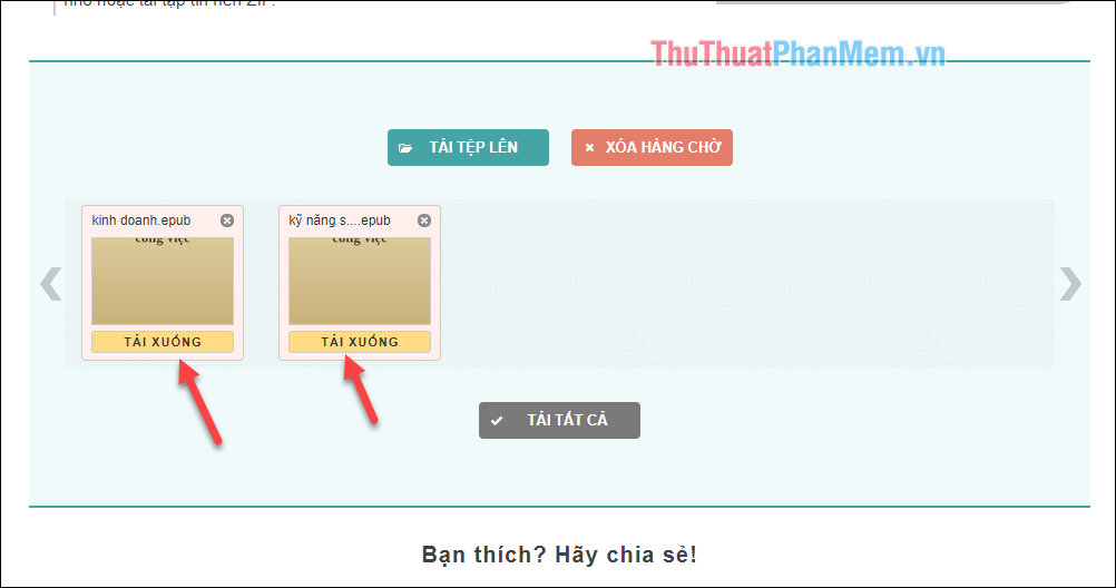 Đợi một lát và nhấn Tải xuống là xong