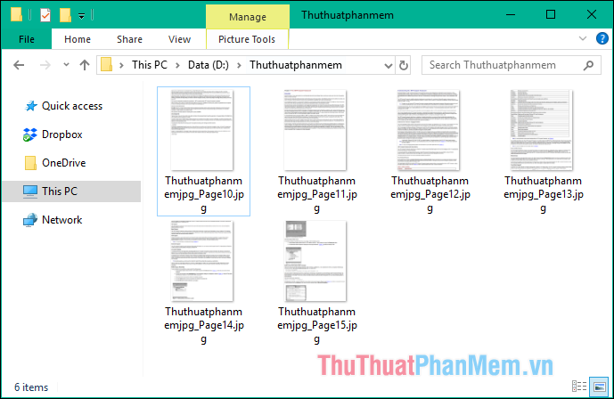Mở thư mục đã chọn lưu ở bước trên để xem các file ảnh