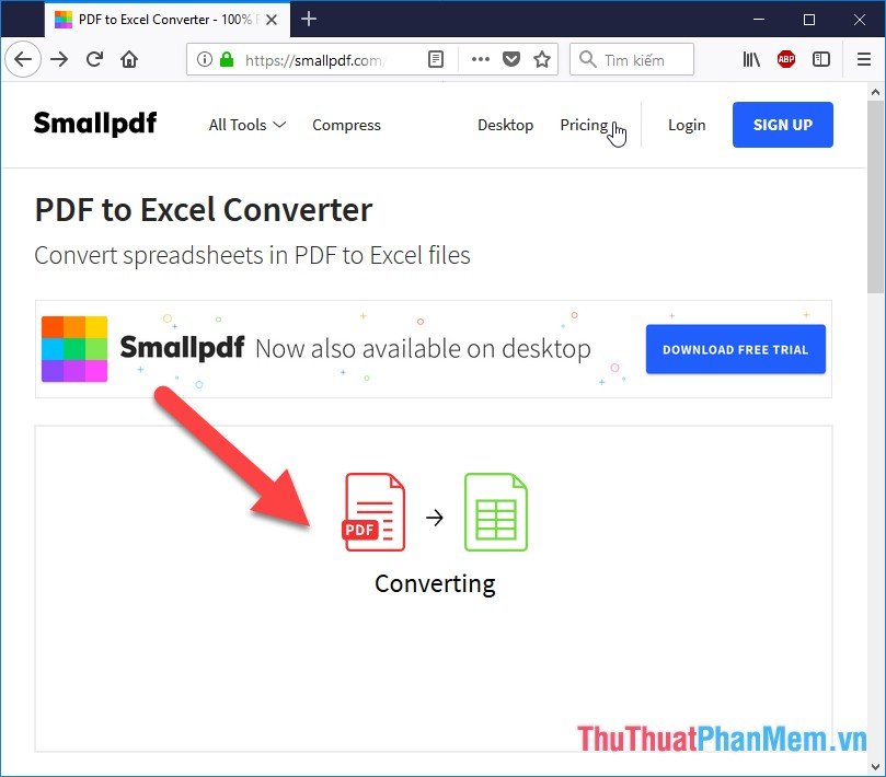 Sau khi file được tải lên web quá trình chuyển đổi được thực hiện
