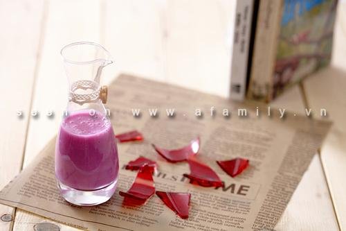 Hướng dẫn cách làm sinh tố khoai lang tím